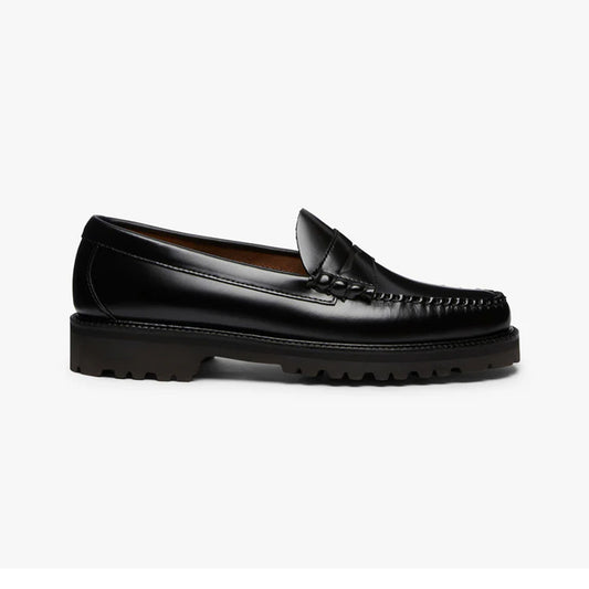 Mens Weejun 90 Larson Penny Loafers - Black Leather