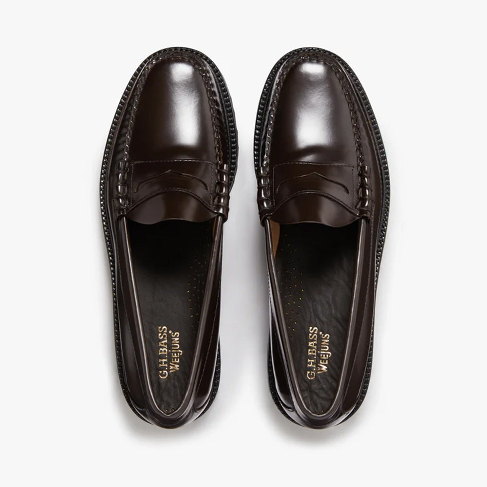 Mens Weejun 90 Larson Penny Loafers - Chocolate Leather