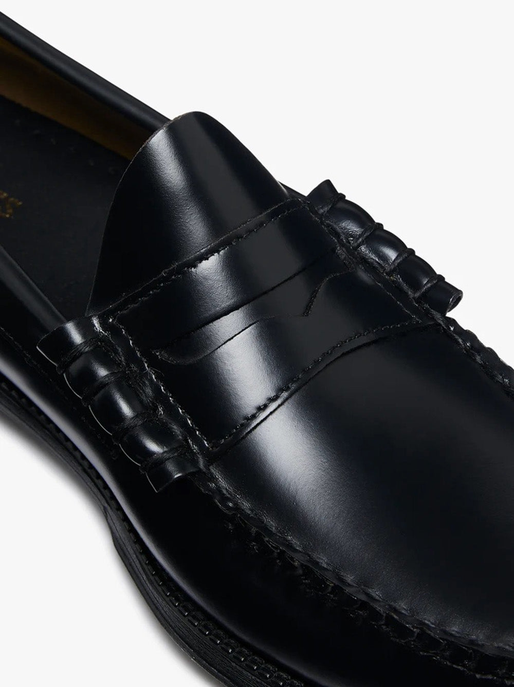 Easy Weejun Larson Flag Penny Loafers - Black Leather