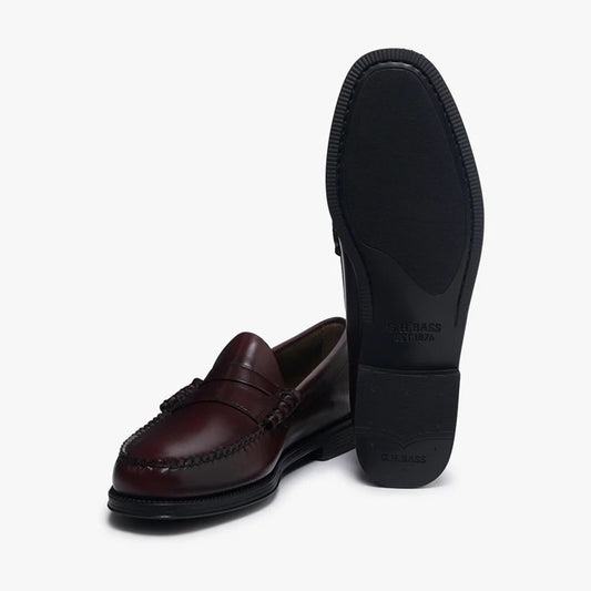 Easy Weejun Larson Flag Penny Loafers- Wine Leather