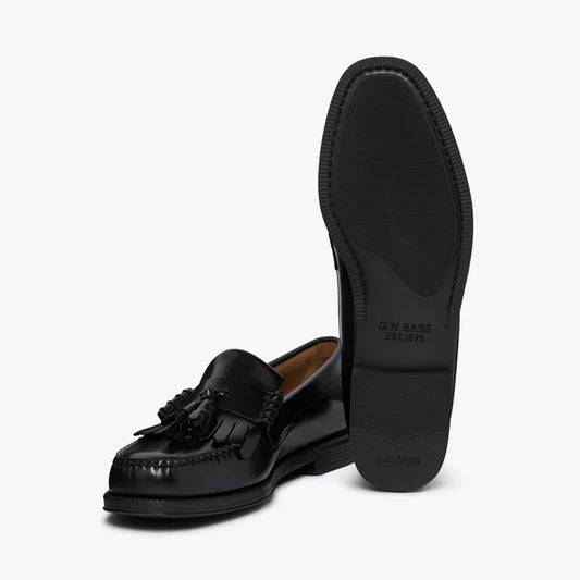 Mens Easy Weejun Layton II Kiltie - Black Leather