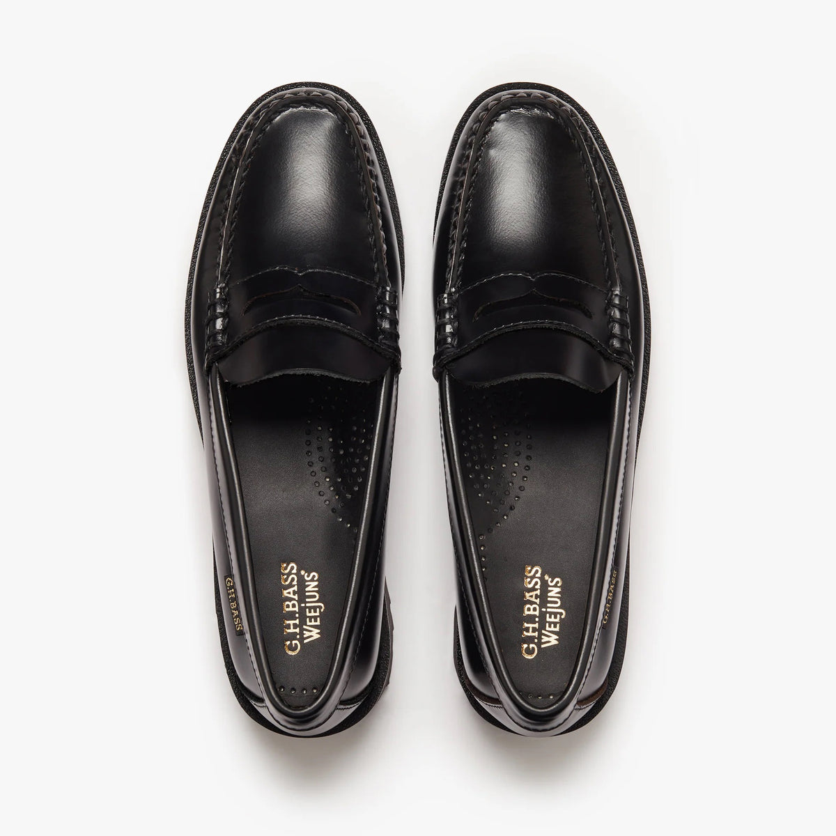 Women's Weejuns® Lug Penny Loafers - Black Leather