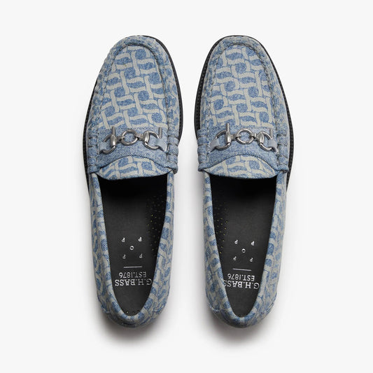 G.H. Bass X POP Trading Company Easy Weejun Lincoln - Light Blue Denim