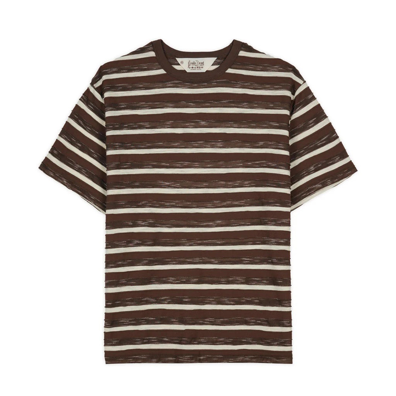 Casey Striped T-Shirt - Coffee
