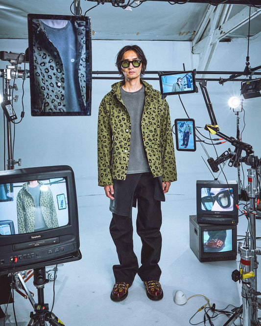 Hooded Chore Coat - Flocked Leopard Camo