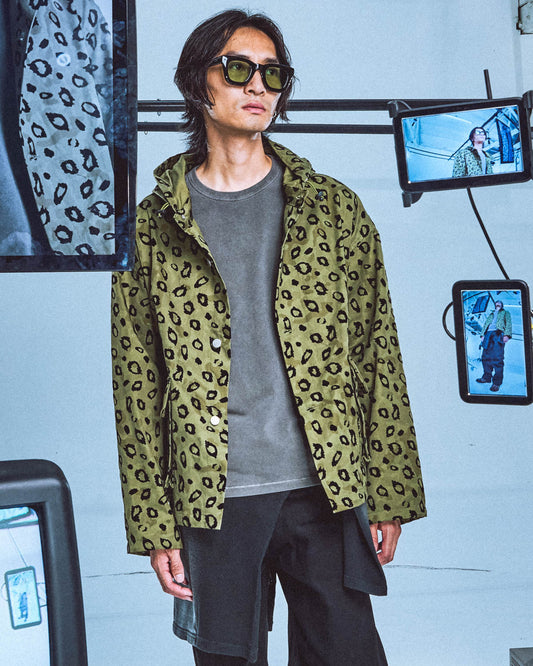 Hooded Chore Coat - Flocked Leopard Camo