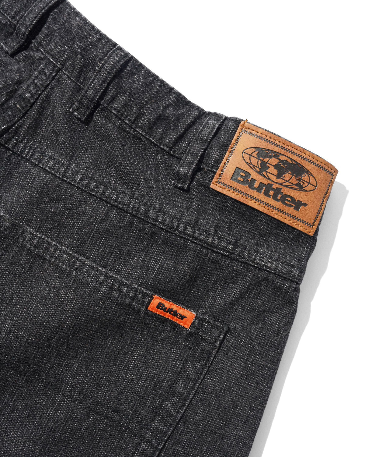 Baggy Denim Jeans - Slub Black