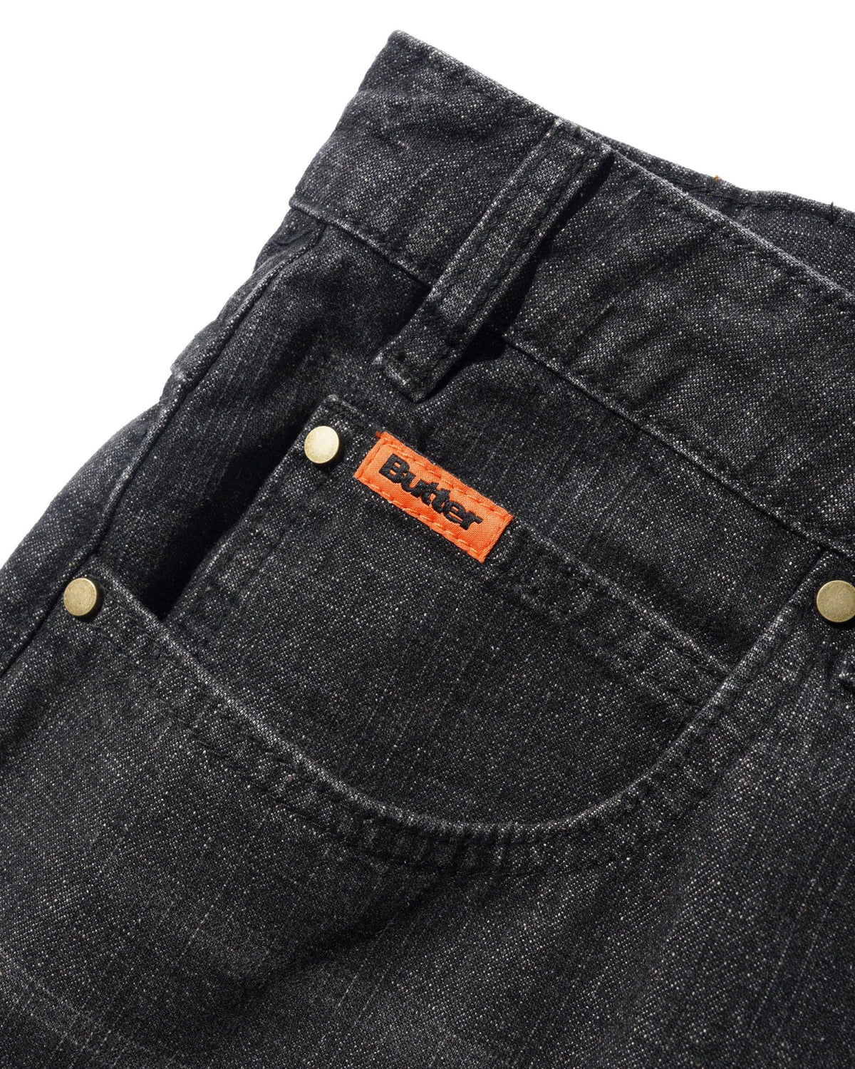 Baggy Denim Jeans - Slub Black