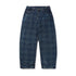 Burn Wide Cut Denim Jeans - Dark Indigo Plaid