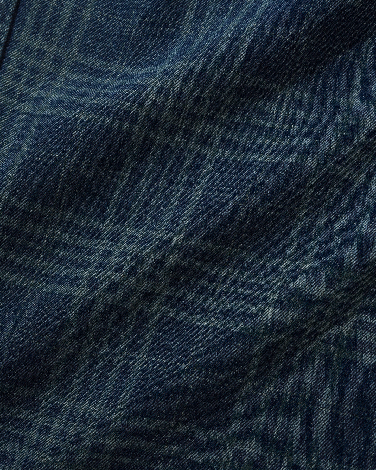 Burn Wide Cut Denim Jeans - Dark Indigo Plaid