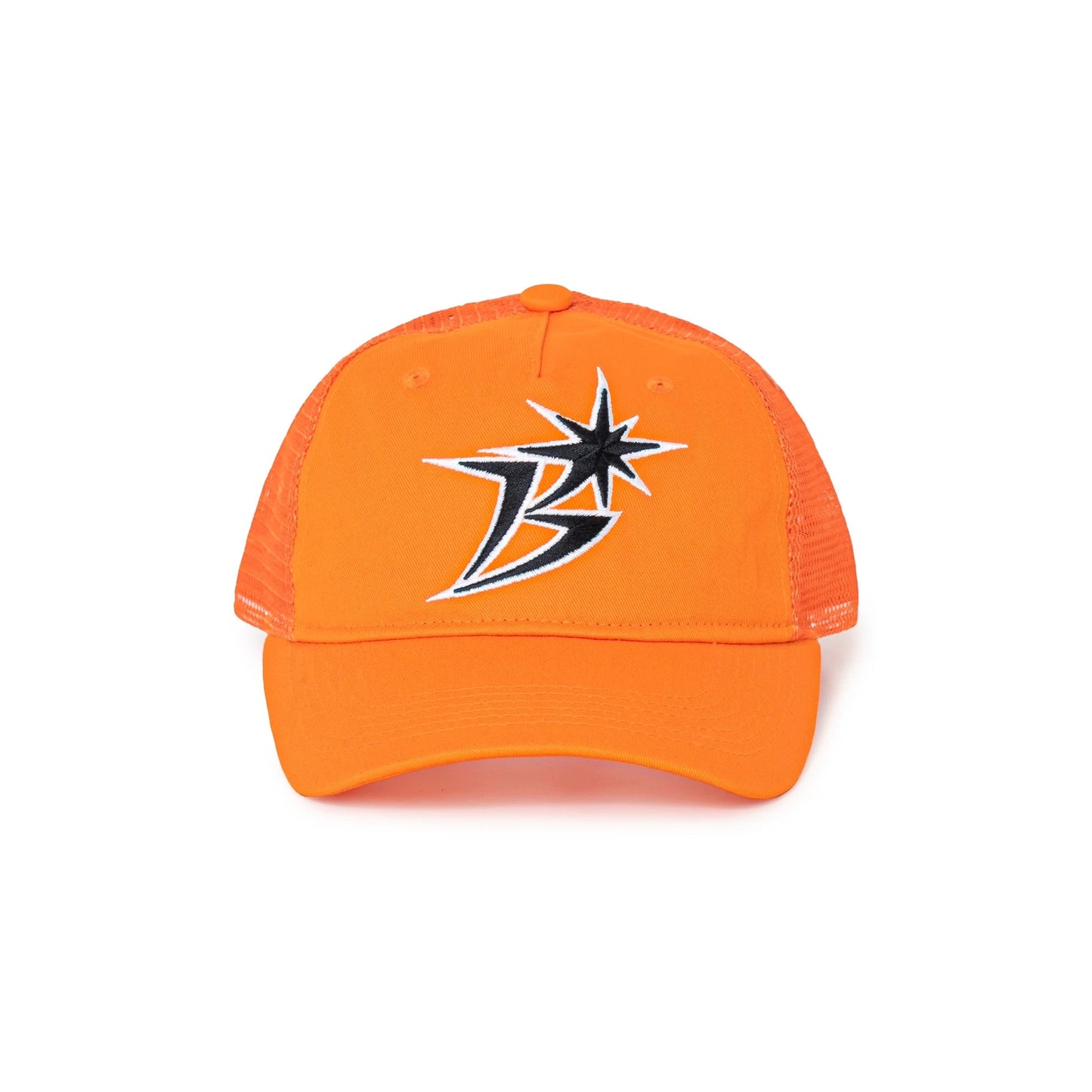 B Logo Mesh Back 5-Panel Cap - Orange