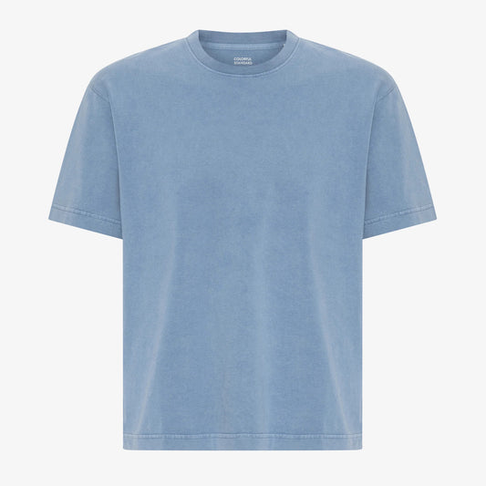 Heavy Organic Boxy Tee - Faded Indigo
