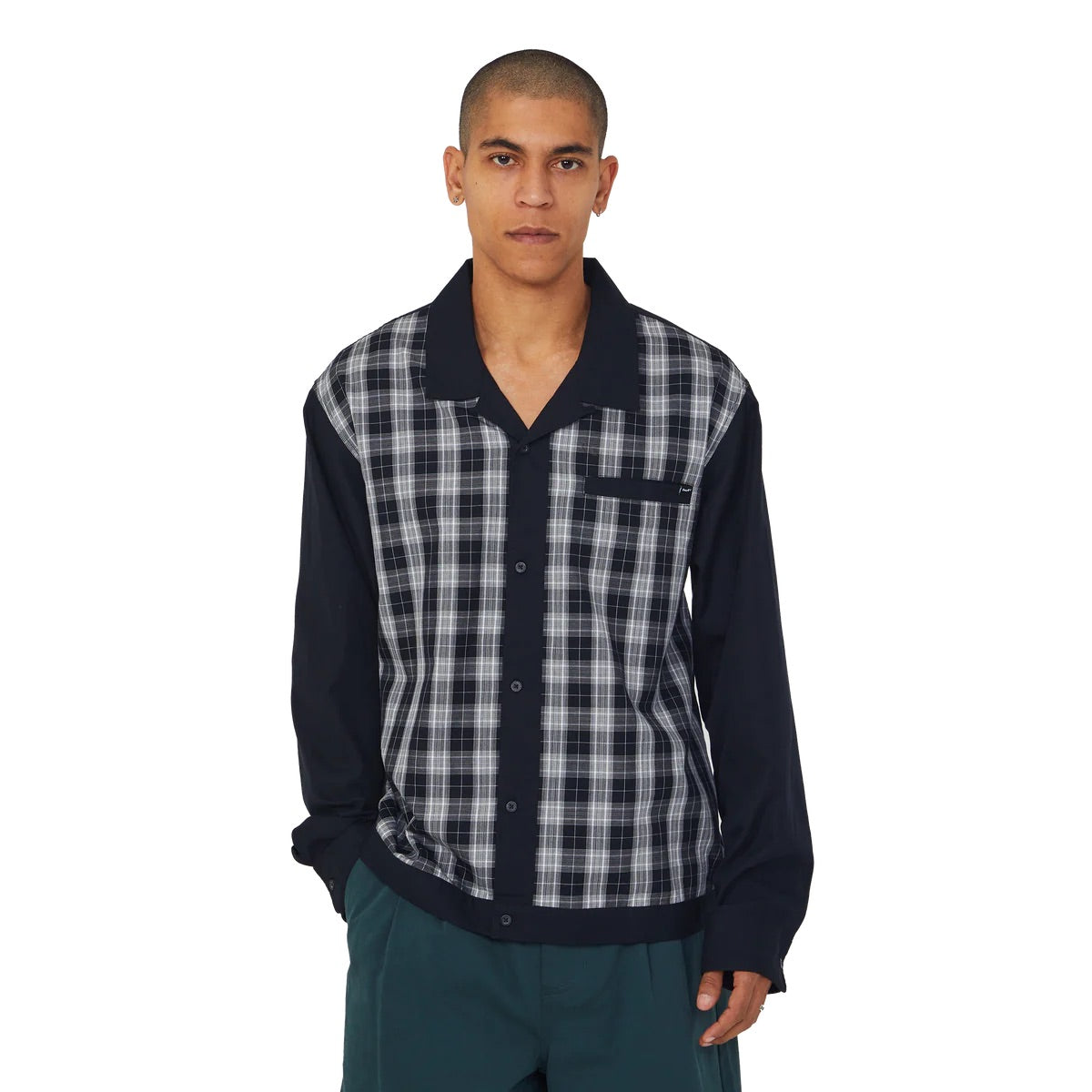 Coolidge Plaid LS Shirt - Black