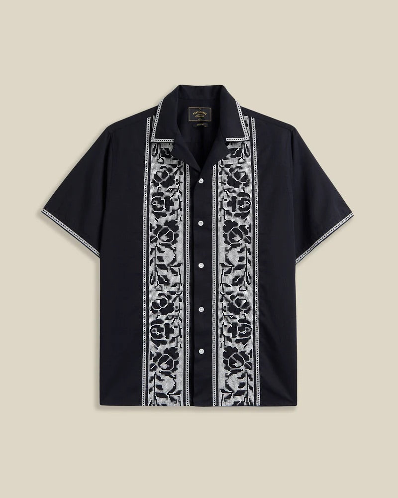 Cross Stitch Shirt - Black