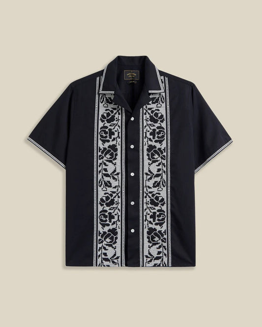 Cross Stitch Shirt - Black
