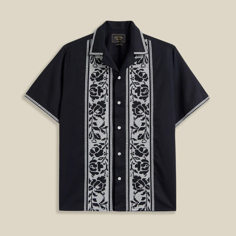 Cross Stitch Shirt - Black