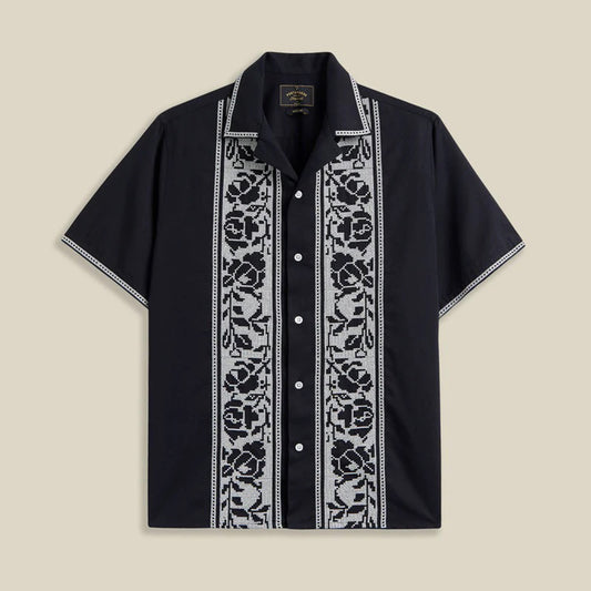 Cross Stitch Shirt - Black