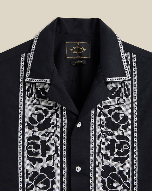 Cross Stitch Shirt - Black