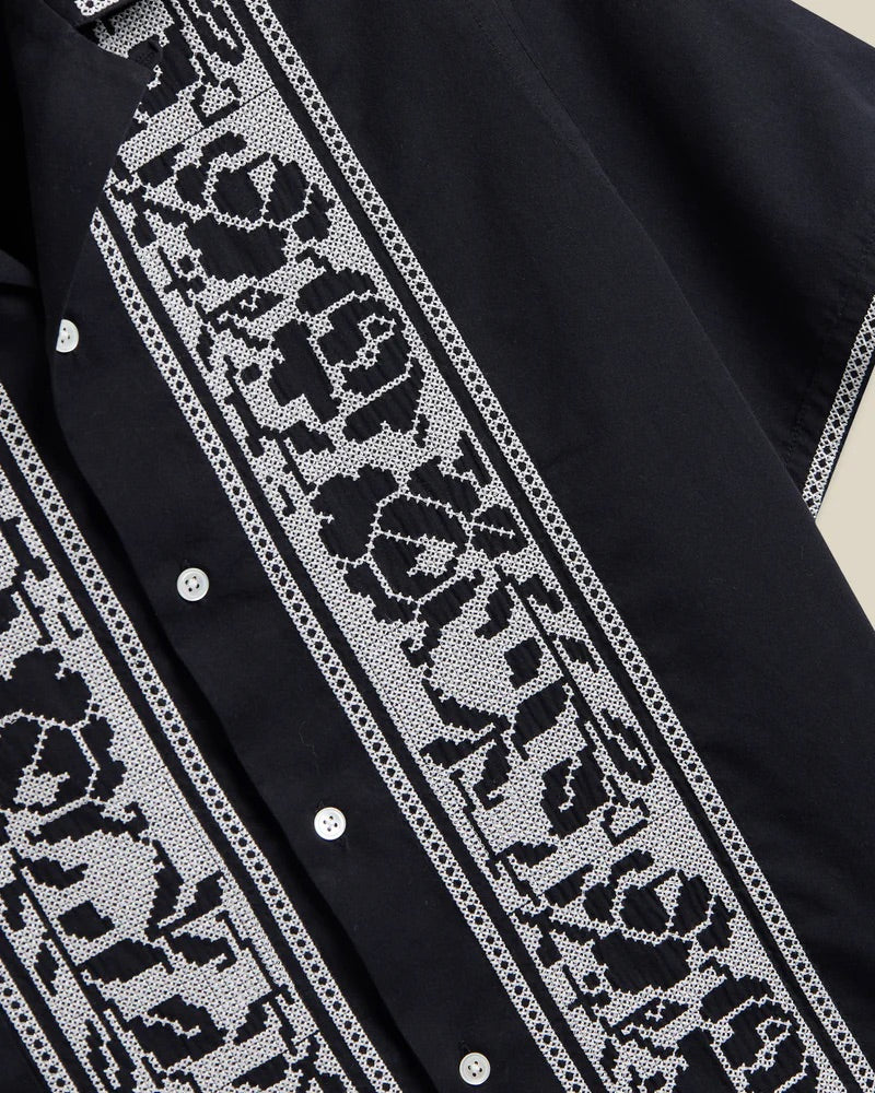 Cross Stitch Shirt - Black