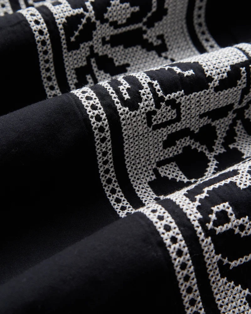 Cross Stitch Shirt - Black