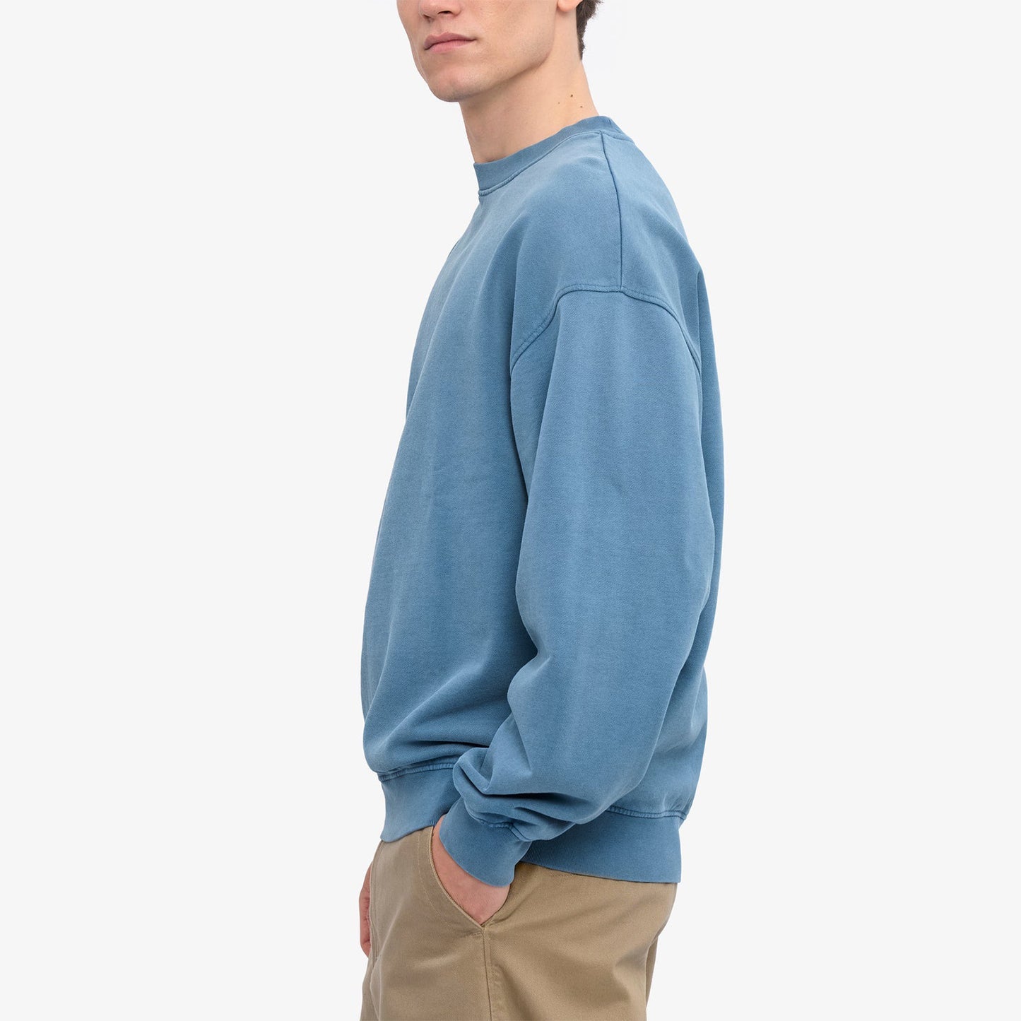 Organic Oversized Crew - Faded Indigo