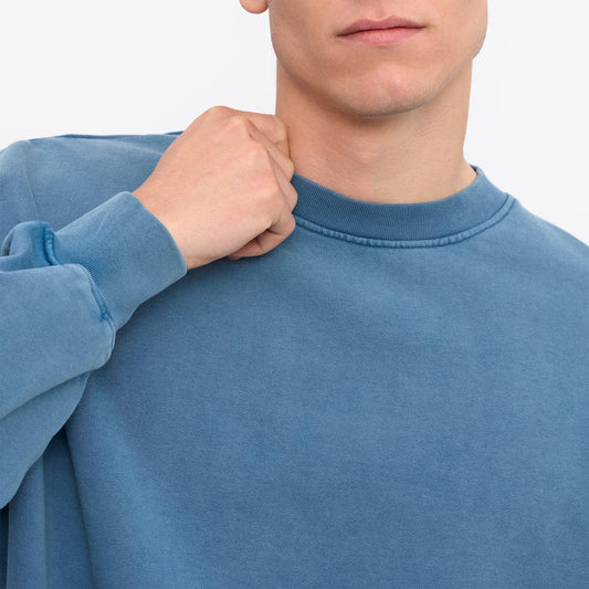 Organic Oversized Crew - Faded Indigo