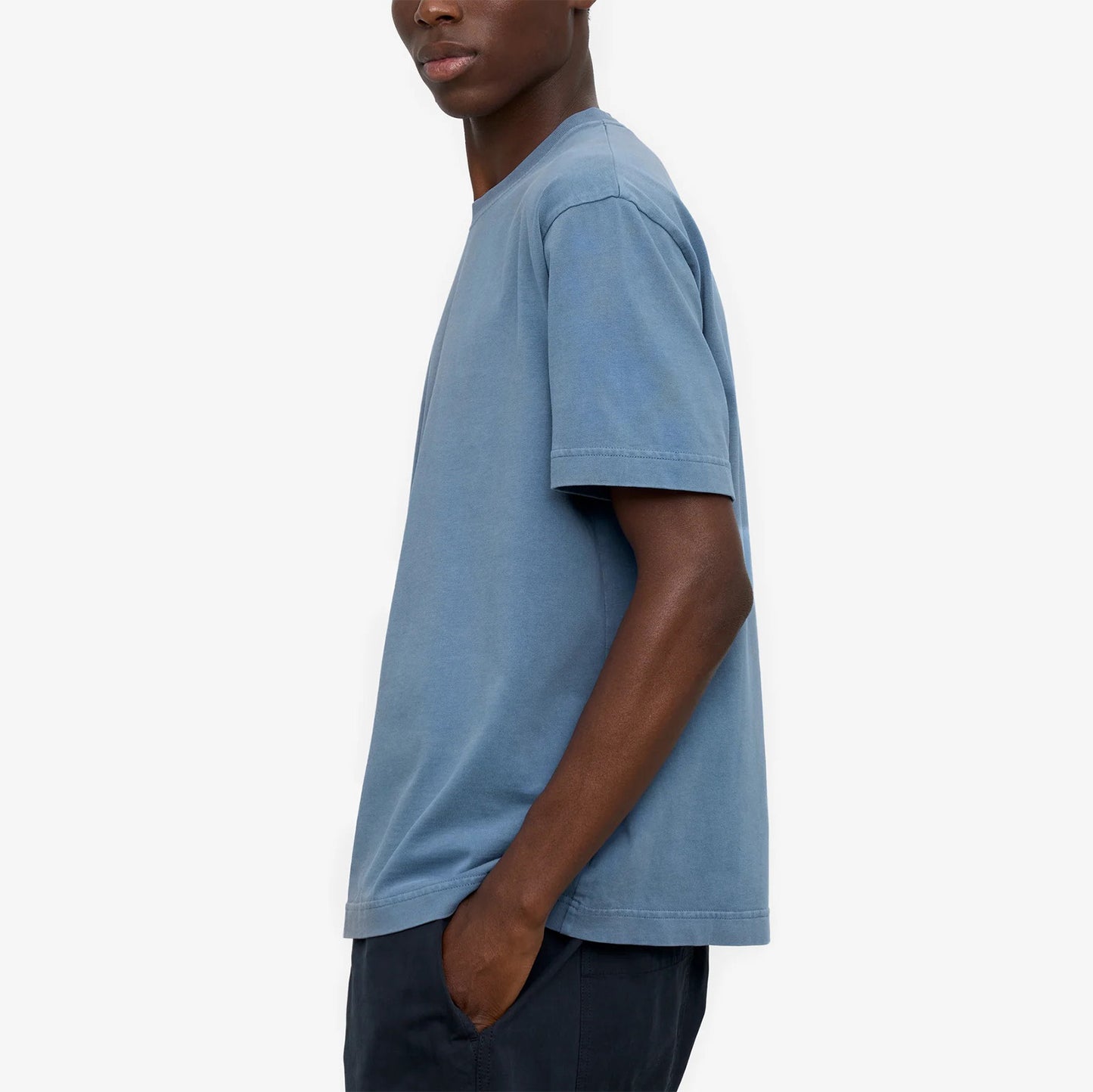 Heavy Organic Boxy Tee - Faded Indigo