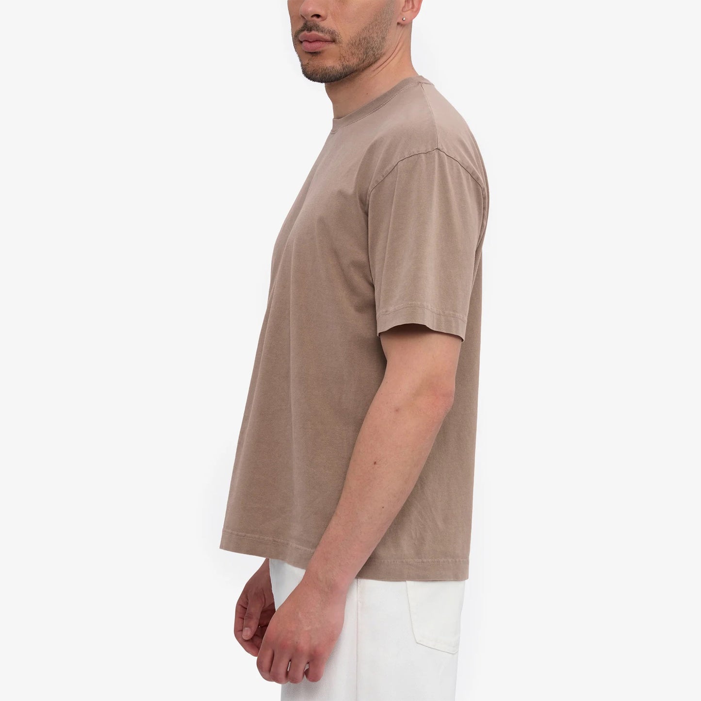 Heavy Organic Boxy Tee - Faded Khaki