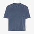 Women's Organic Boxy Crop Tee - Neptune Blue