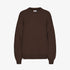 Oversized Merino Wool Crew - Coffee Brown