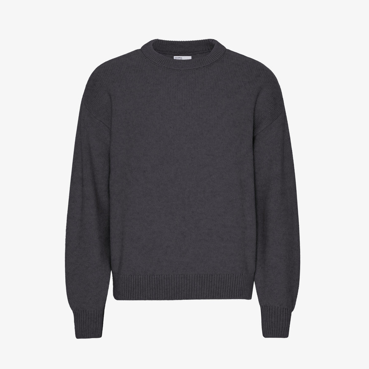 Oversized Merino Wool Crew - Lava Grey
