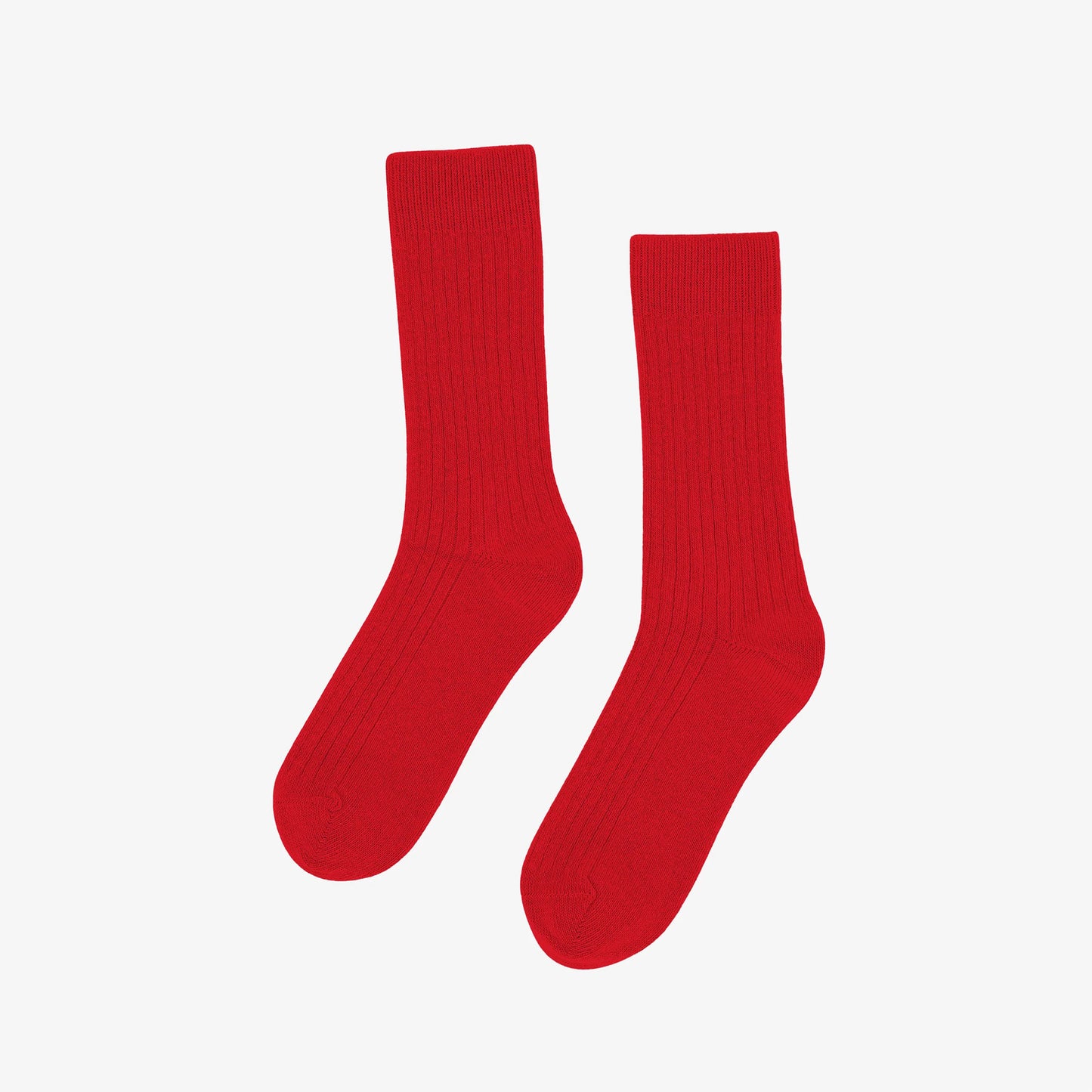 Merino Wool Blend Socks - Red Tangerine