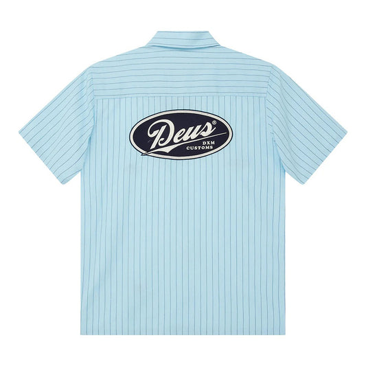 Forecourt Stripe Shirt - Sky Blue