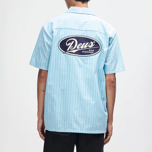 Forecourt Stripe Shirt - Sky Blue