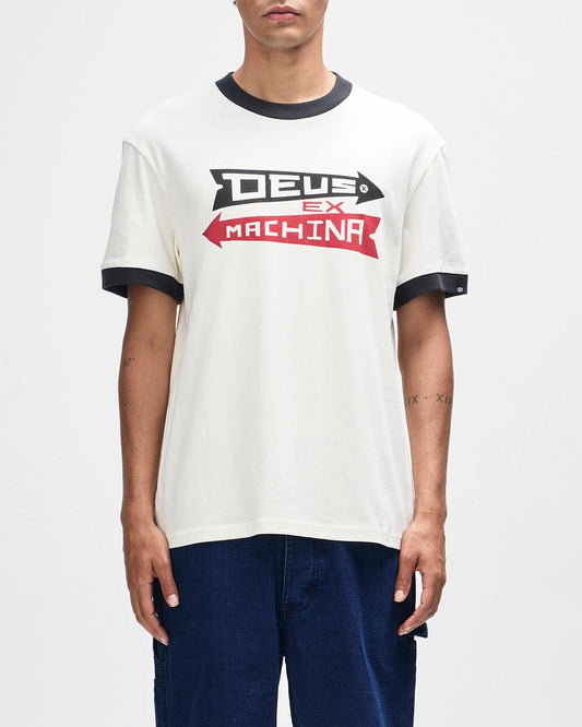 Arrows Ringer Tee - Pristine White