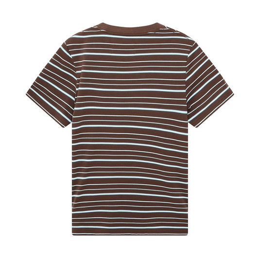 Women's Pierre Stripe Tee - Java Brown / Baby Blue