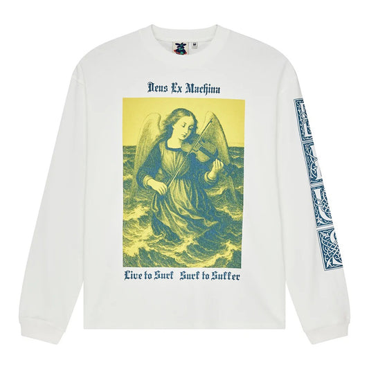 L/S Swell Maps OS Tee - Vintage White