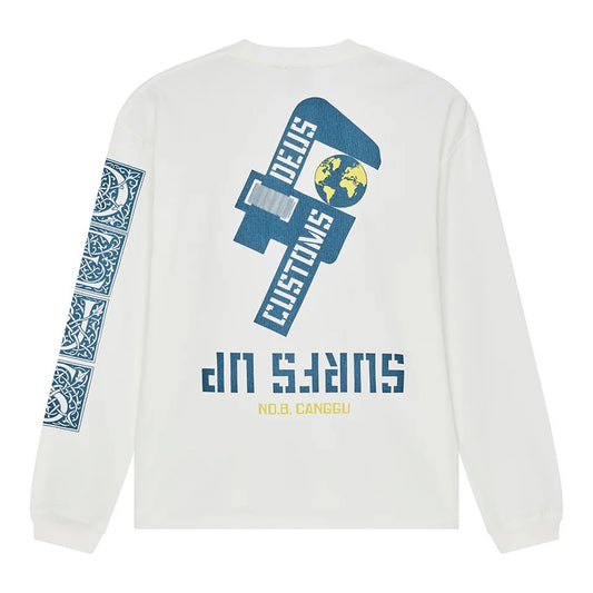 L/S Swell Maps OS Tee - Vintage White