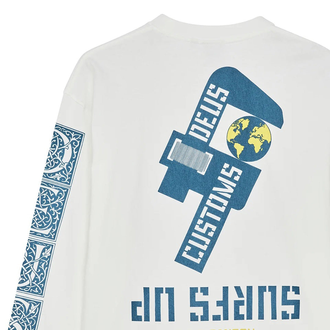 L/S Swell Maps OS Tee - Vintage White