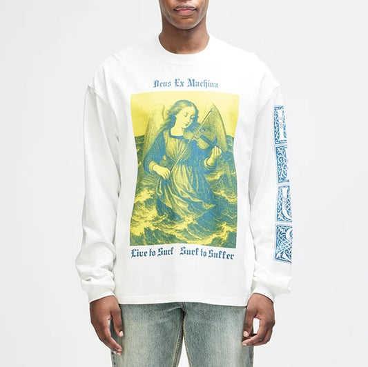 L/S Swell Maps OS Tee - Vintage White