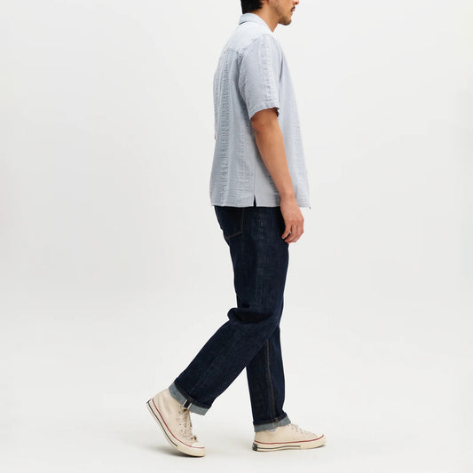Didcot SS Shirt, Double Weave Seersucker - Blue