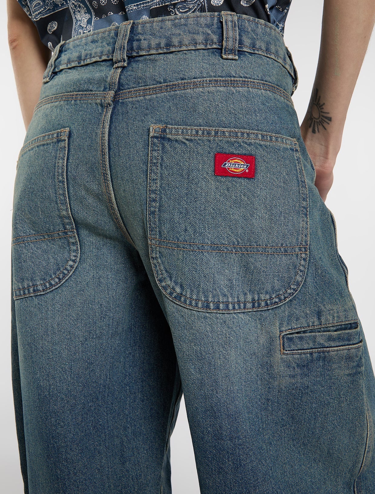 Women's 957 Loose Tapered Work Jeans - Khaki Tinted Blue