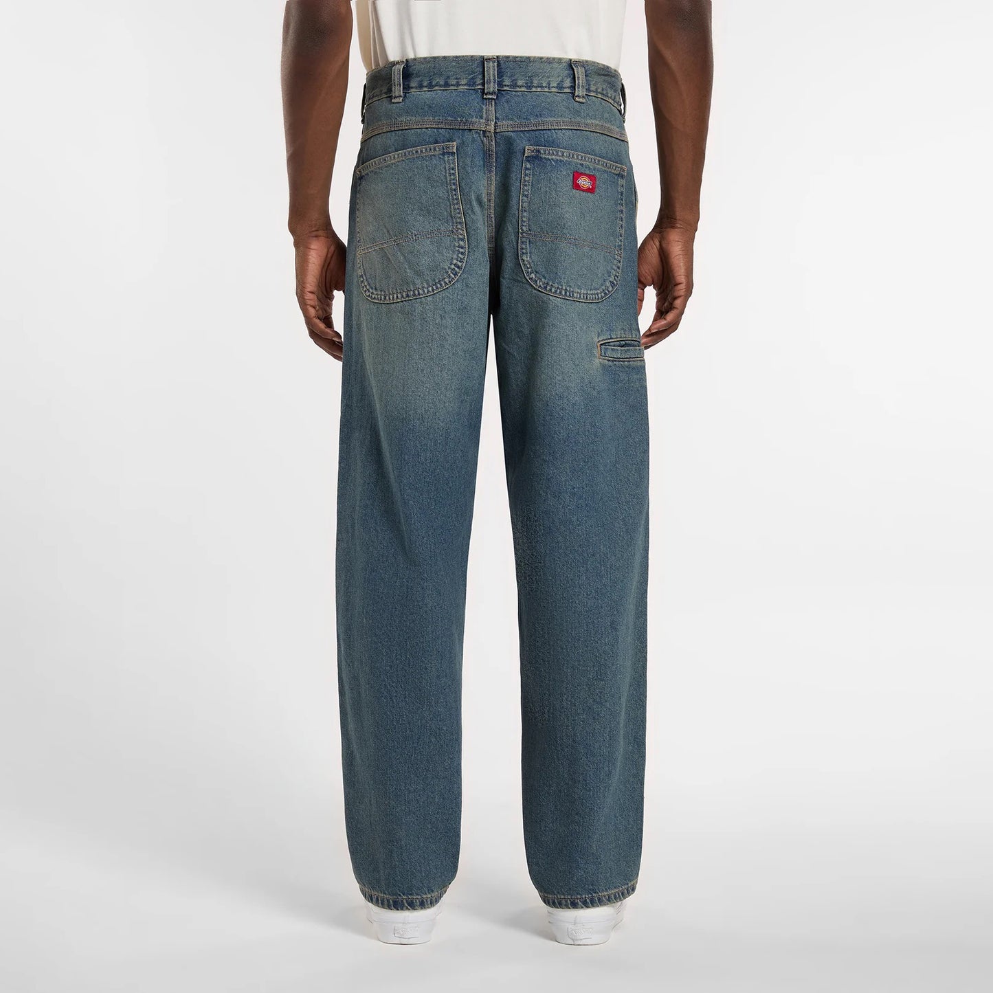 958 Baggy Tapered Work Jeans - Khaki Tinted Blue