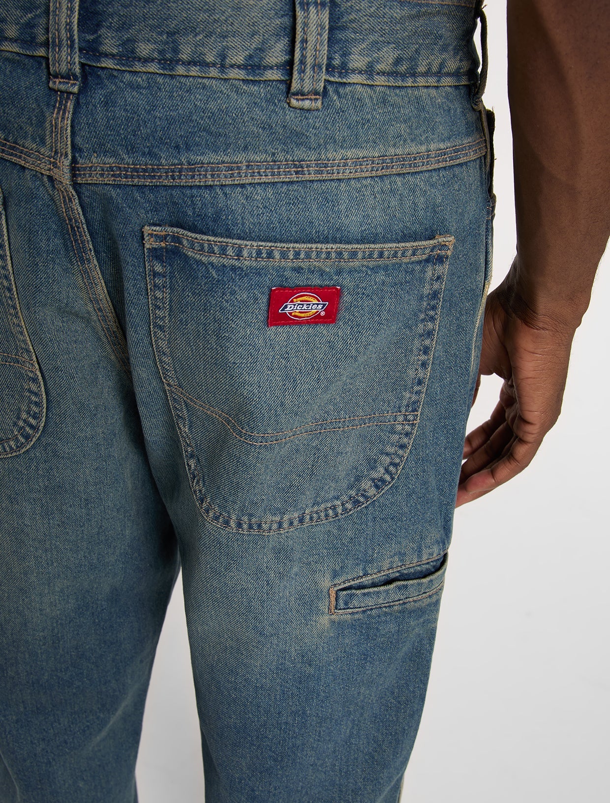 958 Baggy Tapered Work Jeans - Khaki Tinted Blue