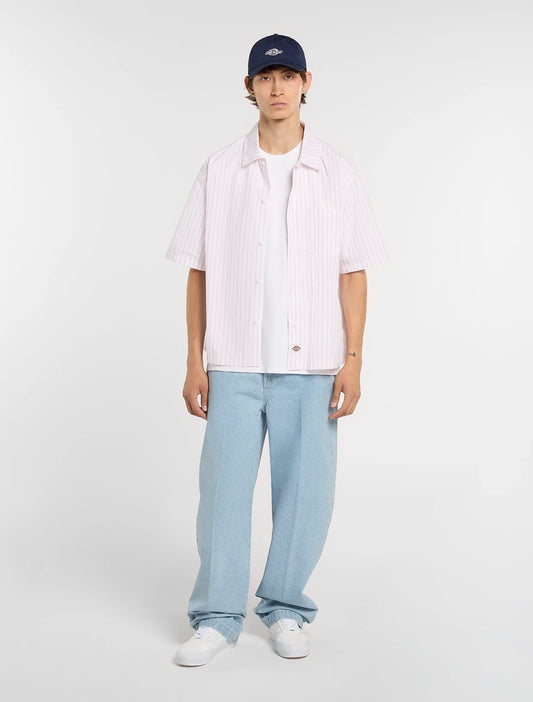 Venedocia Stripe SS Shirt - White