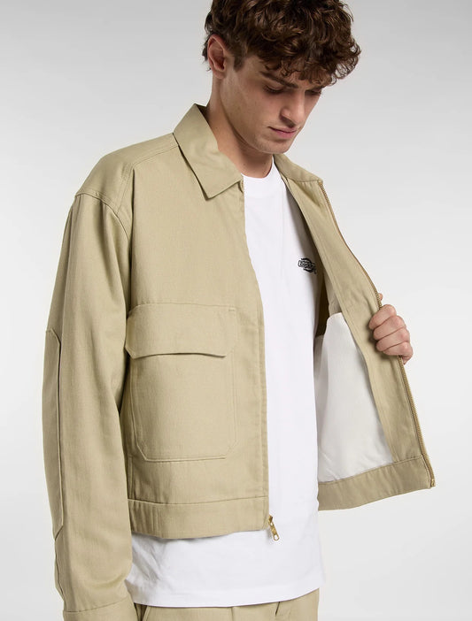 Hemp Twill Trucker Jacket - Eucalyptus