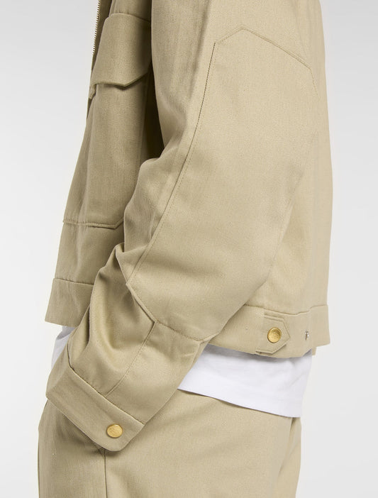 Hemp Twill Trucker Jacket - Eucalyptus