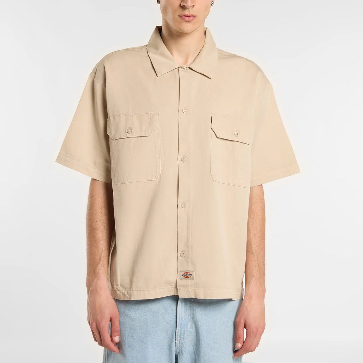 247 Garment Dye SS Work Shirt - Stone