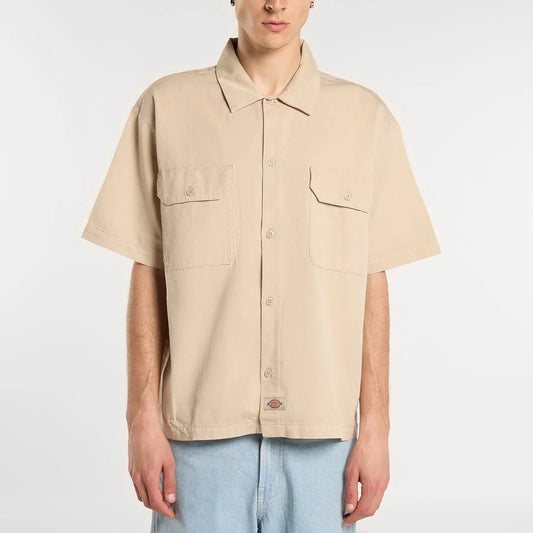 247 Garment Dye SS Work Shirt - Stone