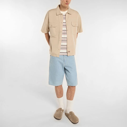 247 Garment Dye SS Work Shirt - Stone